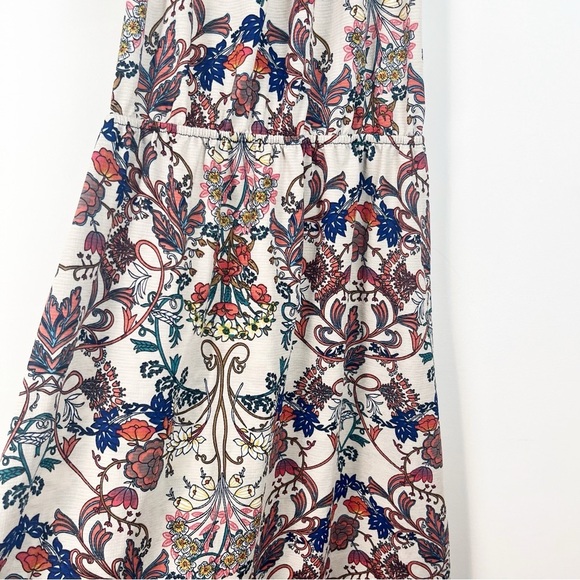 Vintage Y2K Boho Off Shoulder Floral Maxi Dress Asymmetrical Hem Hippie Gypsy S - Picture 5 of 14